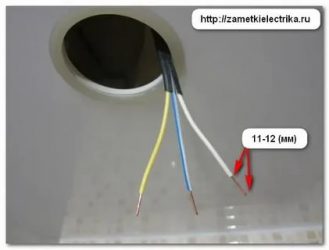 Подключение светодиодного светильника с тремя проводами
