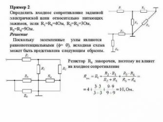 Как найти входное сопротивление цепи?