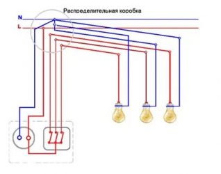 Подключение трехклавишного выключателя света с розеткой