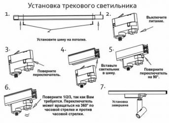 Как подключить трековый светильник на шинопроводе?