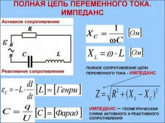 В чем измеряется полное сопротивление цепи?