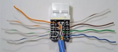 Как расшить розетку rj 45?