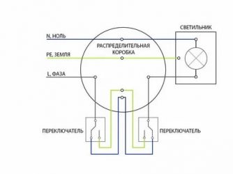 Как подключить проходные выключатели света?