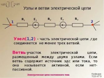 Что называется узлом электрической цепи?