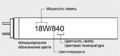 Маркировка люминесцентных ламп Российская и международная