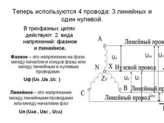 Как найти линейное напряжение в трехфазной цепи?