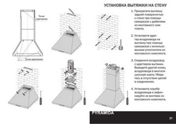 Как прикрепить вытяжку к стене?