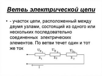 Что такое ветвь в электрической цепи?