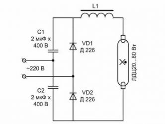 Как включить люминесцентную лампу без дросселя?
