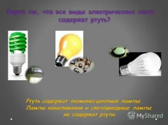 Содержат ли люминесцентные лампы ртуть?