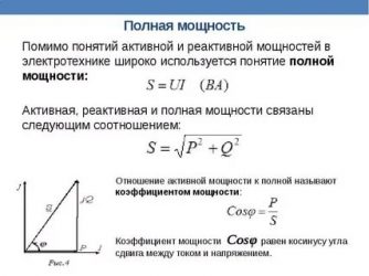 В чем измеряется полная мощность цепи?