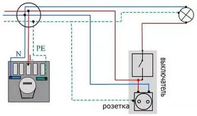 Как подключить розетку после выключателя?