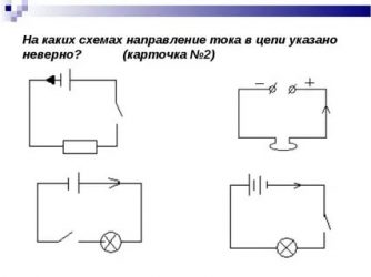 Ток идет от плюса к минусу на схеме