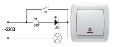 Почему горит светодиодный светильник при выключенном выключателе?