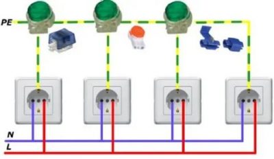 Как развести розетки от одного провода?