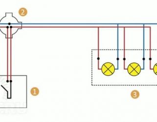Подключение нескольких светильников к одному выключателю