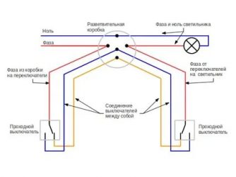 Как установить проходной выключатель света?