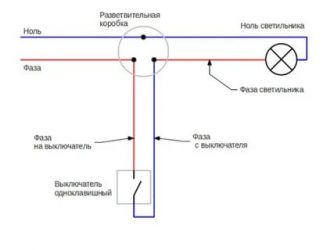 Как правильно подключить лампу через выключатель?