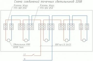 Подключение точечных светильников своими руками в ванной