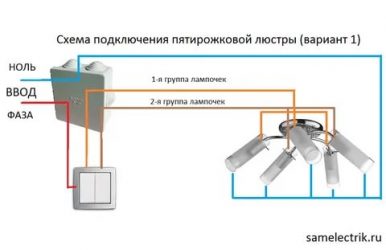 Какое соединение ламп используется в люстре почему?