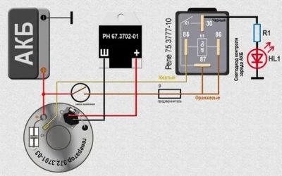Принцип работы контрольной лампы заряда аккумуляторной батареи