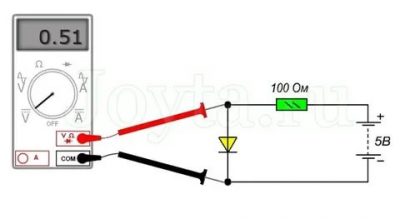 Как проверить диод шоттки мультиметром?