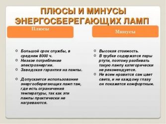 Плюсы и минусы лампы накаливания