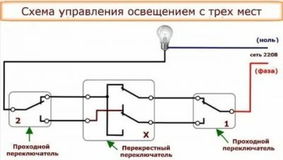 Как работает проходной выключатель света?