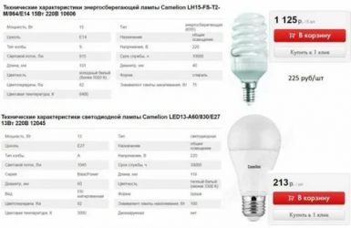 Лампа светодиодная и энергосберегающая в чем разница?