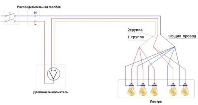 Какое соединение ламп используется в люстре почему?