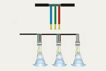 Как подключить несколько светильников к одному проводу?