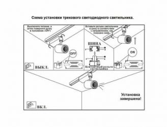 Как подключить трековый светильник на шинопроводе?