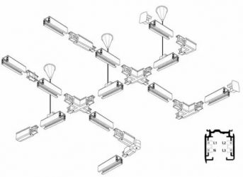 Как подключить трековый светильник на шинопроводе?